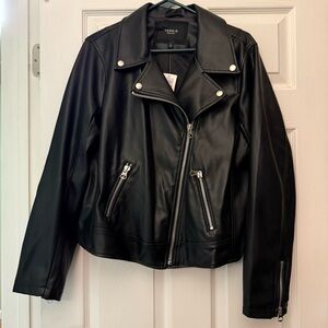 Torrid Faux Leather Asymmetrical Moto Jacket Size 2X